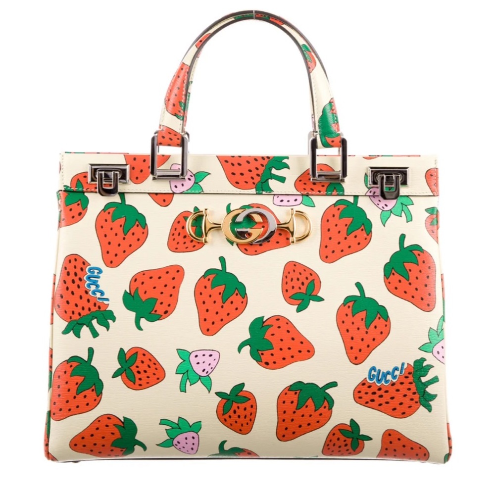 GUCCI✨ Zumi Strawberry Medium Top Handle Bag w/ Tags